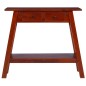 vidaXL Mesa consola clásica de madera maciza caoba marrón 90x30x75cm vidaXL Mesa consola clásica de madera maciza caoba marrón 90x30x75cm