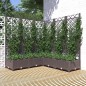 vidaXL Jardinera con enrejado PP marrón 120x120x121,5 cm vidaXL Jardinera con enrejado PP marrón 120x120x121,5 cm