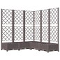 vidaXL Jardinera con enrejado PP marrón 120x120x121,5 cm vidaXL Jardinera con enrejado PP marrón 120x120x121,5 cm