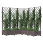 vidaXL Jardinera con enrejado PP marrón 120x120x121,5 cm vidaXL Jardinera con enrejado PP marrón 120x120x121,5 cm
