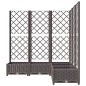 vidaXL Jardinera con enrejado PP marrón 120x120x121,5 cm vidaXL Jardinera con enrejado PP marrón 120x120x121,5 cm