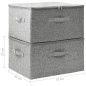 vidaXL Cajas de almacenaje 2 unidades tela gris 43x34x23 cm vidaXL Cajas de almacenaje 2 unidades tela gris 43x34x23 cm