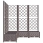 vidaXL Jardinera con enrejado PP marrón 120x120x121,5 cm vidaXL Jardinera con enrejado PP marrón 120x120x121,5 cm