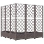 vidaXL Jardinera con enrejado PP marrón 120x120x121,5 cm vidaXL Jardinera con enrejado PP marrón 120x120x121,5 cm