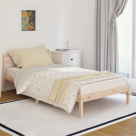 vidaXL Estructura de cama madera maciza de pino 100x200 cm