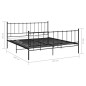 vidaXL Estructura de cama de metal negra 140x200 cm vidaXL Estructura de cama de metal negra 140x200 cm