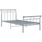vidaXL Estructura de cama de metal gris 100x200 cm vidaXL Estructura de cama de metal gris 100x200 cm