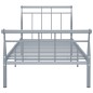 vidaXL Estructura de cama de metal gris 100x200 cm vidaXL Estructura de cama de metal gris 100x200 cm
