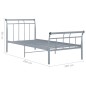 vidaXL Estructura de cama de metal gris 100x200 cm vidaXL Estructura de cama de metal gris 100x200 cm
