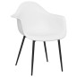 vidaXL Sillas de comedor 2 unidades blancas PP vidaXL Sillas de comedor 2 unidades blancas PP