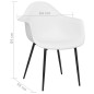vidaXL Sillas de comedor 2 unidades blancas PP vidaXL Sillas de comedor 2 unidades blancas PP