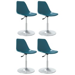 vidaXL Sillas de comedor giratorias 4 unidades PP turquesa 