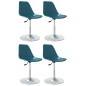 vidaXL Sillas de comedor giratorias 4 unidades PP turquesa vidaXL Sillas de comedor giratorias 4 unidades PP turquesa