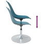 vidaXL Sillas de comedor giratorias 4 unidades PP turquesa vidaXL Sillas de comedor giratorias 4 unidades PP turquesa