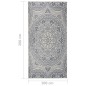 vidaXL Alfombra de exterior de tejido plano rayas azules 100x200 cm vidaXL Alfombra de exterior de tejido plano rayas azules 100x200 cm