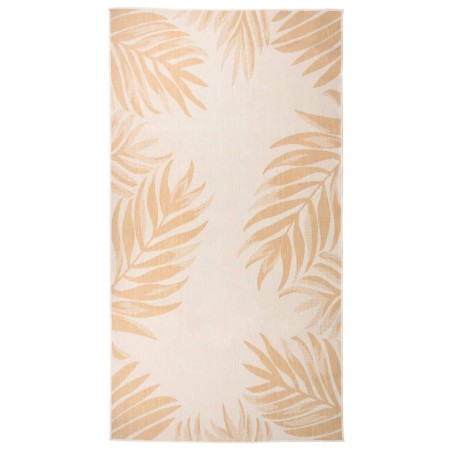 vidaXL Alfombra de exterior tejido plano estampado de hoja 80x150 cm