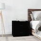 vidaXL Mesita de noche color negro 50x39x47 cm vidaXL Mesita de noche color negro 50x39x47 cm