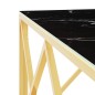 vidaXL Mesa de centro de acero inoxidable y vidrio dorada 80x80x40 cm vidaXL Mesa de centro de acero inoxidable y vidrio dorada 80x80x40 cm