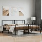 vidaXL Estructura de cama cabecero y pie de cama metal negro 183x213cm vidaXL Estructura de cama cabecero y pie de cama metal negro 183x213cm