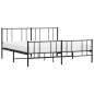vidaXL Estructura de cama cabecero y pie de cama metal negro 183x213cm vidaXL Estructura de cama cabecero y pie de cama metal negro 183x213cm