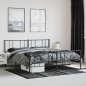 vidaXL Estructura de cama cabecero y pie de cama metal negro 183x213cm vidaXL Estructura de cama cabecero y pie de cama metal negro 183x213cm