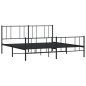 vidaXL Estructura de cama cabecero y pie de cama metal negro 183x213cm vidaXL Estructura de cama cabecero y pie de cama metal negro 183x213cm