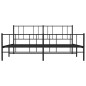 vidaXL Estructura de cama cabecero y pie de cama metal negro 183x213cm vidaXL Estructura de cama cabecero y pie de cama metal negro 183x213cm