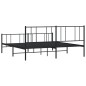 vidaXL Estructura de cama cabecero y pie de cama metal negro 183x213cm vidaXL Estructura de cama cabecero y pie de cama metal negro 183x213cm