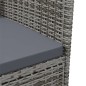 vidaXL Set comedor jardín 11 pzas cojines ratán sintético negro y gris vidaXL Set comedor jardín 11 pzas cojines ratán sintético negro y gris