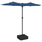 vidaXL Sombrilla doble con luces LED azul 316x240 cm