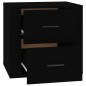 vidaXL Mesita de noche color negro 50x39x47 cm vidaXL Mesita de noche color negro 50x39x47 cm