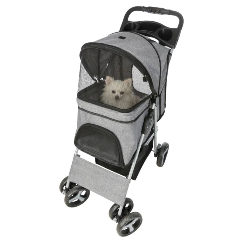 TRIXIE Cochecito de mascotas plegable para gatos y perros gris TRIXIE Cochecito de mascotas plegable para gatos y perros gris