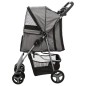 TRIXIE Cochecito de mascotas plegable para gatos y perros gris TRIXIE Cochecito de mascotas plegable para gatos y perros gris