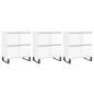 vidaXL Aparadores 3 uds madera contrachapada blanco brillo vidaXL Aparadores 3 uds madera contrachapada blanco brillo
