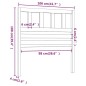 vidaXL Cabecero de cama madera maciza de pino gris 106x4x100 cm vidaXL Cabecero de cama madera maciza de pino gris 106x4x100 cm