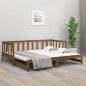 vidaXL Sofá cama extraíble madera de pino marrón miel 2x(80x200) cm vidaXL Sofá cama extraíble madera de pino marrón miel 2x(80x200) cm