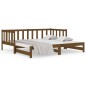 vidaXL Sofá cama extraíble madera de pino marrón miel 2x(80x200) cm vidaXL Sofá cama extraíble madera de pino marrón miel 2x(80x200) cm