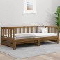 vidaXL Sofá cama extraíble madera de pino marrón miel 2x(80x200) cm vidaXL Sofá cama extraíble madera de pino marrón miel 2x(80x200) cm
