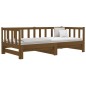 vidaXL Sofá cama extraíble madera de pino marrón miel 2x(80x200) cm vidaXL Sofá cama extraíble madera de pino marrón miel 2x(80x200) cm