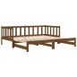 vidaXL Sofá cama extraíble madera de pino marrón miel 2x(80x200) cm vidaXL Sofá cama extraíble madera de pino marrón miel 2x(80x200) cm