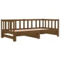 vidaXL Sofá cama extraíble madera de pino marrón miel 2x(80x200) cm vidaXL Sofá cama extraíble madera de pino marrón miel 2x(80x200) cm