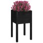 vidaXL Jardineras 2 unidades madera maciza de pino negro 40x40x70 cm vidaXL Jardineras 2 unidades madera maciza de pino negro 40x40x70 cm