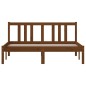 vidaXL Estructura de cama doble madera maciza marrón miel 135x190 cm