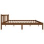 vidaXL Estructura de cama doble madera maciza marrón miel 135x190 cm