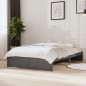 vidaXL Estructura de cama madera maciza gris 120x200 cm vidaXL Estructura de cama madera maciza gris 120x200 cm