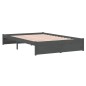 vidaXL Estructura de cama madera maciza gris 120x200 cm vidaXL Estructura de cama madera maciza gris 120x200 cm