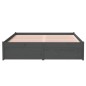 vidaXL Estructura de cama madera maciza gris 120x200 cm vidaXL Estructura de cama madera maciza gris 120x200 cm
