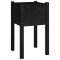 vidaXL Jardineras 2 unidades madera maciza de pino negro 40x40x70 cm vidaXL Jardineras 2 unidades madera maciza de pino negro 40x40x70 cm