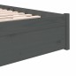 vidaXL Estructura de cama madera maciza gris 120x200 cm vidaXL Estructura de cama madera maciza gris 120x200 cm
