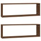 vidaXL Estante cúbico de pared 2 uds madera roble marrón 80x15x26,5 cm vidaXL Estante cúbico de pared 2 uds madera roble marrón 80x15x26,5 cm